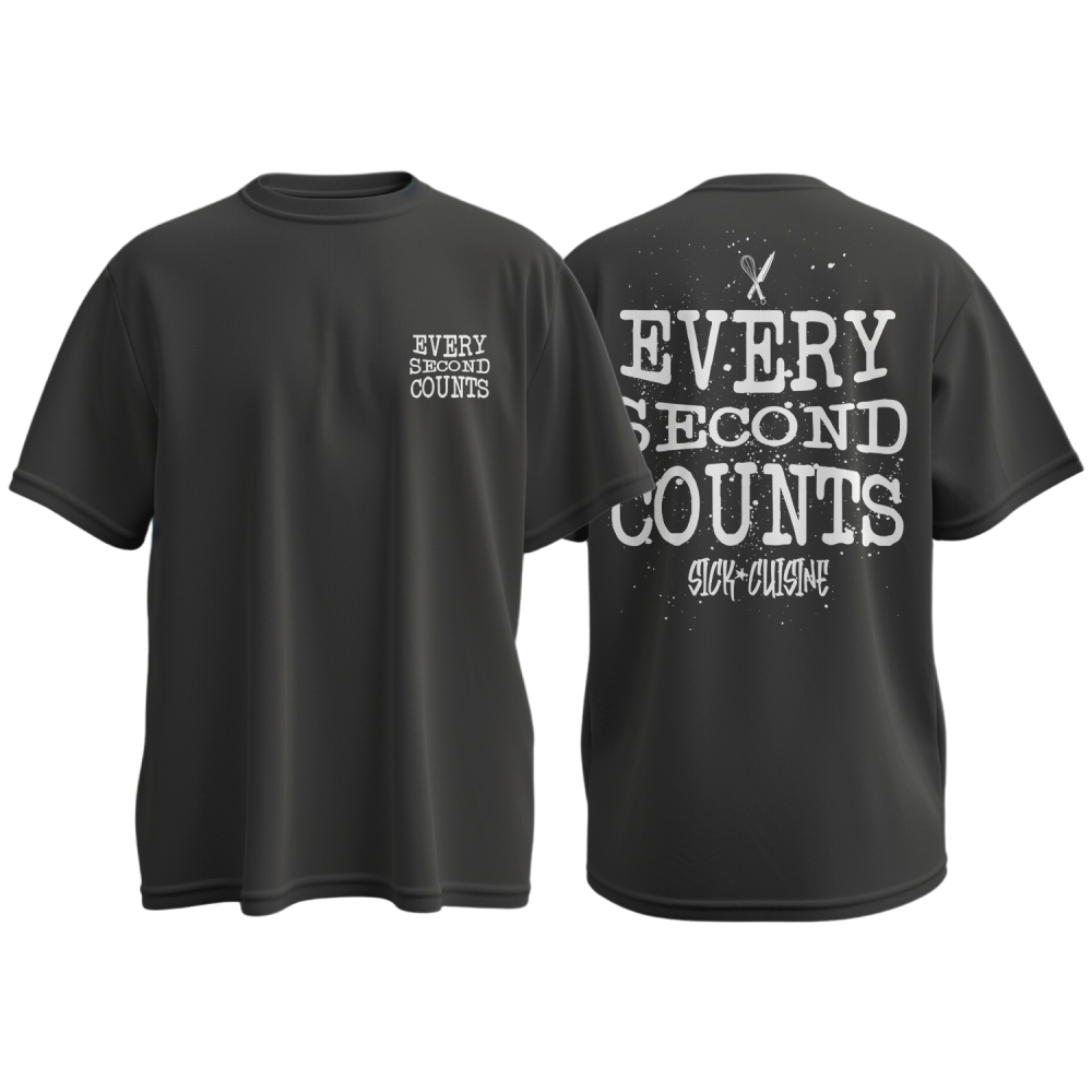 SICK CUISINE SECOND COUNTS T-SHIRT SCHWARZ